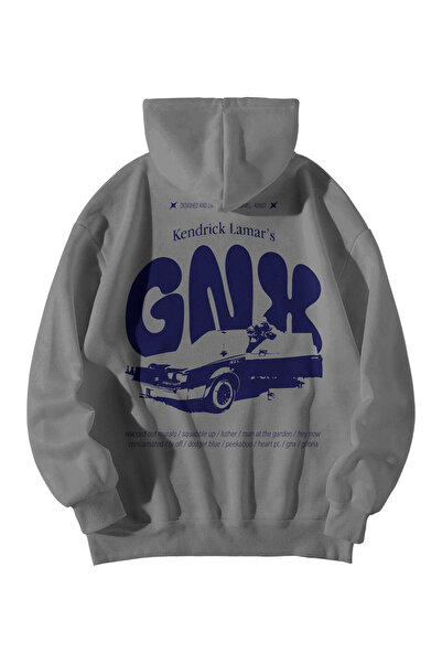 Scrovtie Unisex Anthracite Oversized Hoodie - Gnx Kendrick Lamar Luther Print...