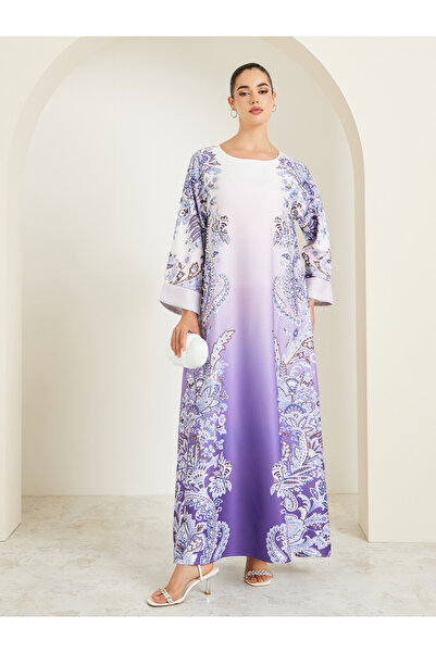 Styli Women Purple Purple Ombre Paisley Jalabiya