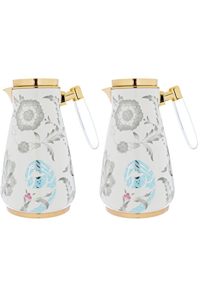 AZOZ MERCHLY Walaa thermos set, 0.75/1 liter, two pieces, thermal glass inner...