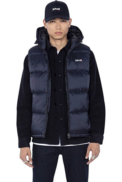 Schott NYC Men's navy blue Idaho 2-in-1 vest by Schott