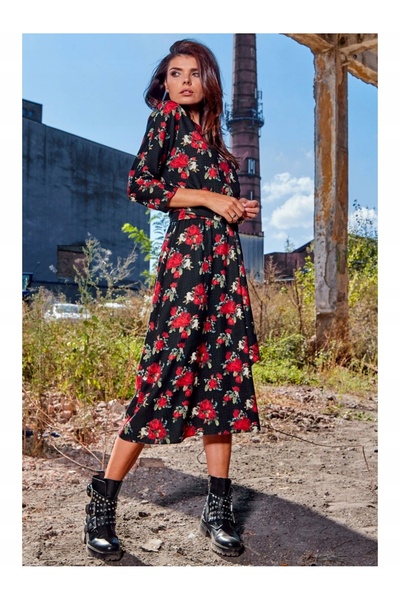 Awama Dress A313 - Black - L