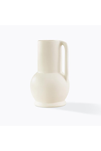 homez Clay Pot Vase With Handle 20*20*30Cm, White