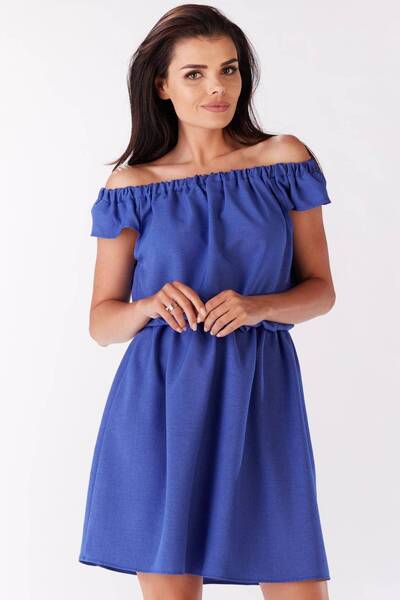 Awama Dress M136 - Blue - M