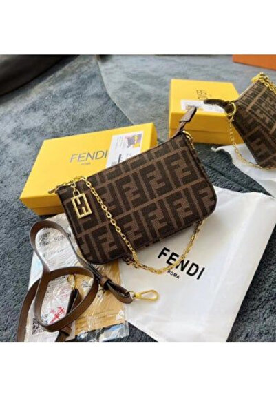 GENERAL FEN DI Pattern chain Crossbody bag