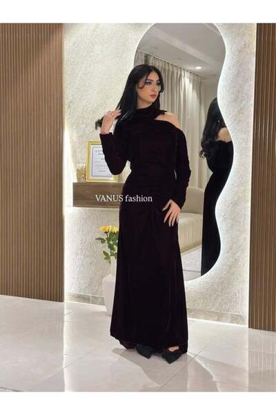 vanus fashion 6685-فستان سهرة طويل