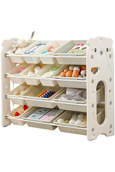 Nichiduta Garden White Bear children's organizer with open shelves on 4 level...