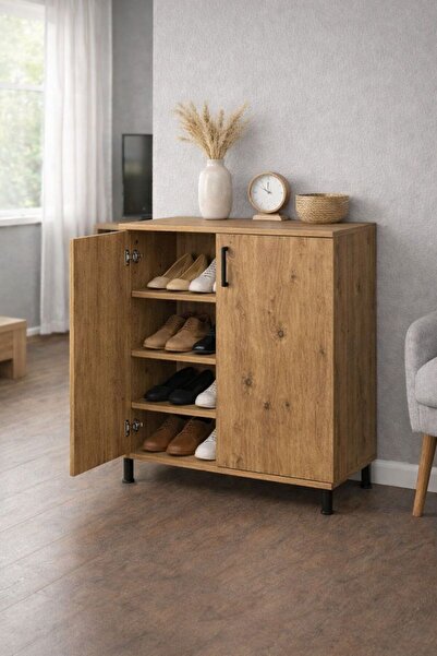 Bladimo Dora 2 Kapaklı 4 Raflı Ayakkabılık 12 Çift Ayakkabı Kapasiteli Ayakka...