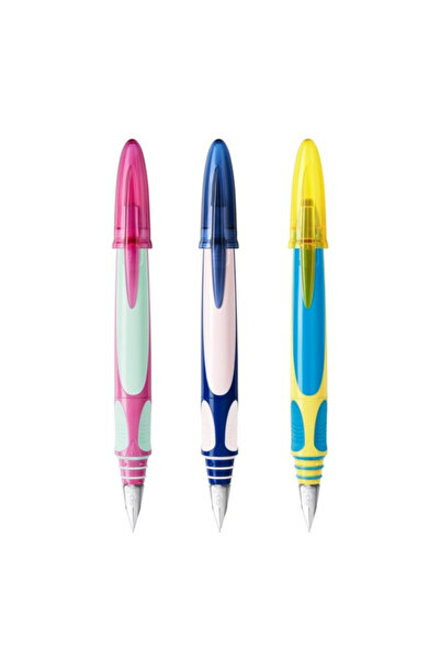 Bic EasyClic pen, M tip, refill supply, rubber grip, various colors
