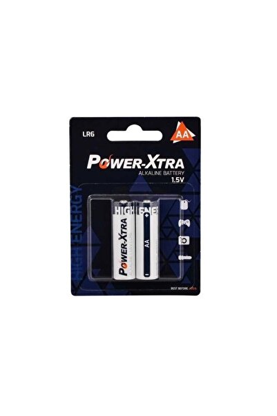 POWER-XTRA 1.5V LR6 AA Alkalin Pil 2'li