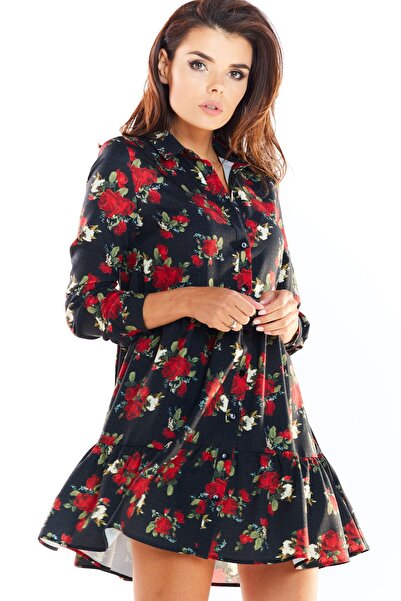 Awama Sukienka A326 - Black - S/M