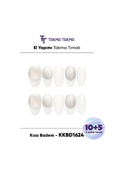 Takma Takma KKBD1624 Kısa Badem 15'li Tekrar Kullanılabilir El Yapımı Protez ...