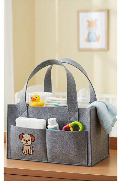 Bestchoice Figürlü Keçe Anne Bebek Bakım Çantası Yenidoğan İçin Organizer Taş...