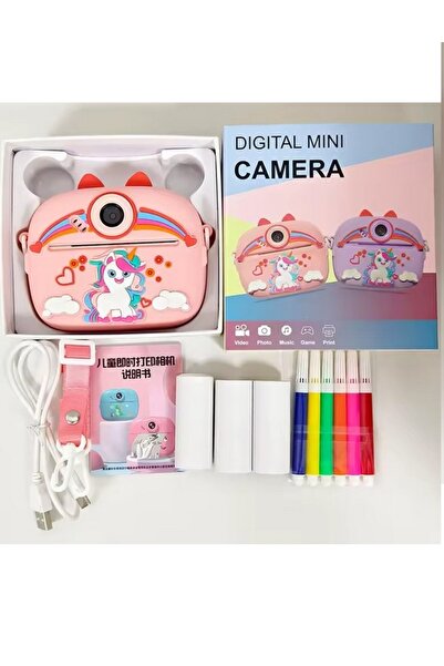 MAXISHOPSRL Camera foto cu imprimare instant pentru copii, 48 Mpx, 1080P, Ecr...