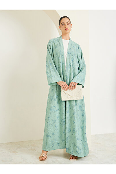 Styli عباية نسائية خضراء اللون