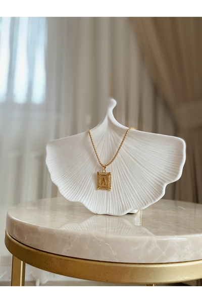 SUAY JEWELRY Çerçeveli harf kolye ‘A’