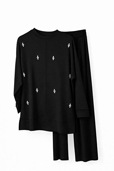 JOOQSTORE Taşlı Spor Tunik Takım