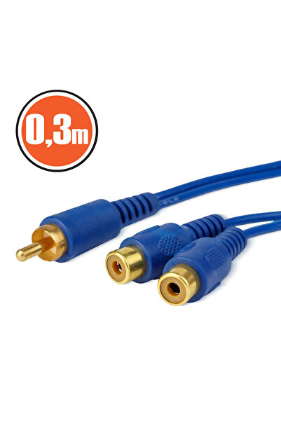 OEM Cablu adaptor RCA la 2x RCA mama 0.3m