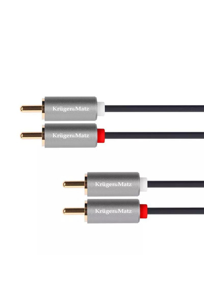 OEM Καλώδιο 2x RCA - 2x RCA 1μ ΒΑΣΙΚΟ Kruger&Matz