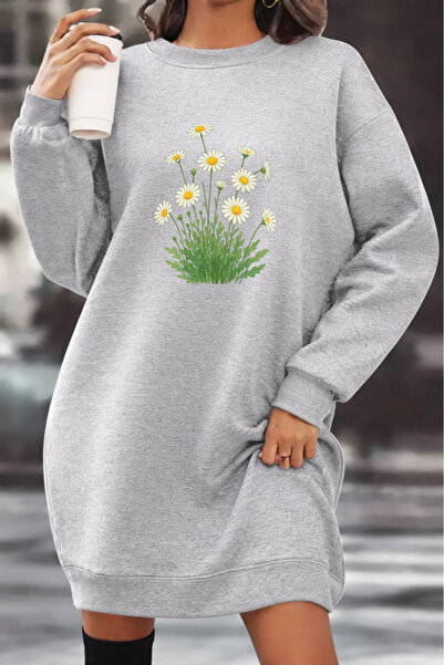 Pink Sky Unisex cu imprimeu guler rotund Swea tricou Haine