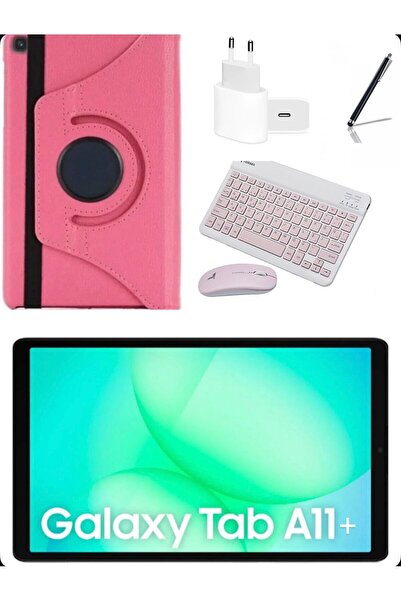 Samsung Galaxy Tab A11 Plus 6gb 128gb 11 inç Kalem+Pembe Kılıf+Ş.Başlığı+Klav...