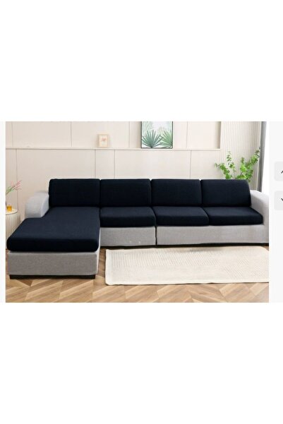 OEM Waterproof Elastic Sofa Cover for 4 Seater Sofa – Dark Blue
