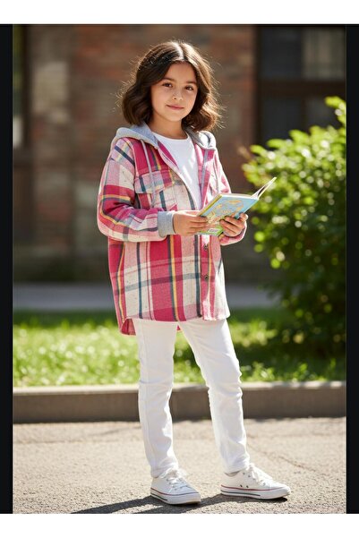 Gala Hooded Plaid Children's Unisex Shirt