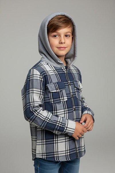 Gala Hooded Plaid Children's Unisex Shirt