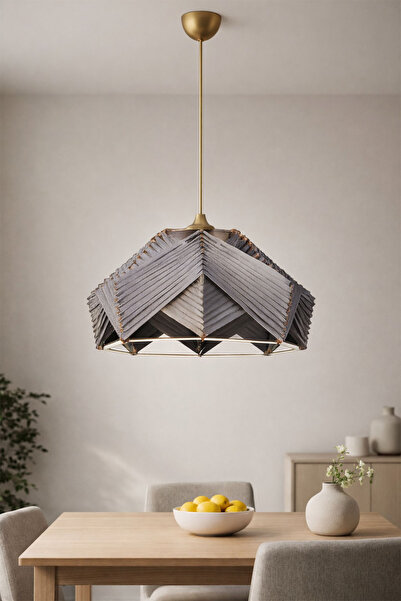 Hmydesign Chaos Handmade Tekli Sarkıt Gri Avize