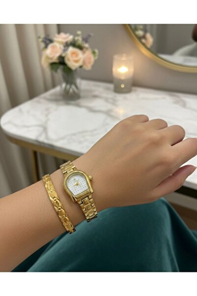 Ard Al Murooj Luxury women's watch with gold-plated bracelet