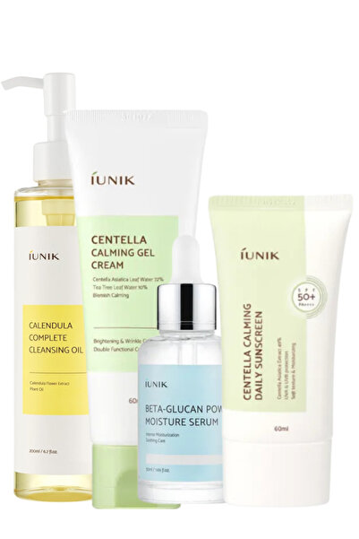 iUNIK مجموعة التهدئة والحماية – زيت الكاليندولا + سيروم بيتا جلوكان + سنتيلا ...