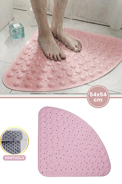 Flora Vantuzlu Üçgen Banyo Duş Kaydırmazı, Küvet İçi Banyo Zemini Kaydırmaz H...