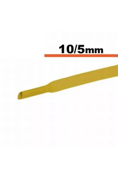 OEM Термосвиваема тръба жълта 10мм/ 5мм 0.5м