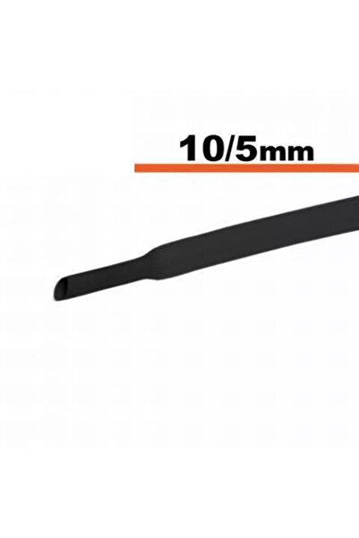 OEM Μαύρος θερμοσυστελλόμενος σωλήνας 10mm/ 5mm 0.5m