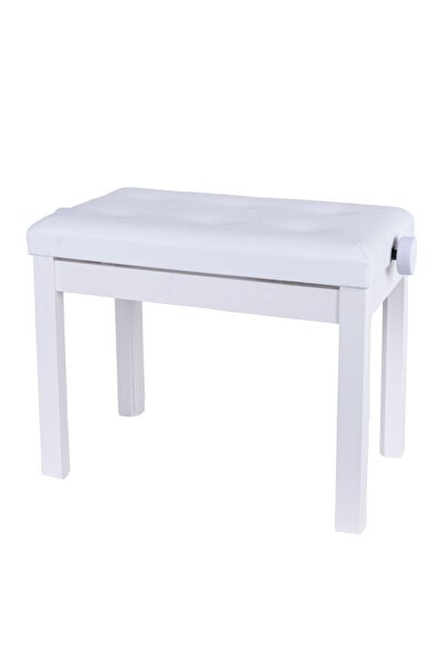 KOZMOS P-310-WH Ayarlı Piyano Taburesi - Beyaz