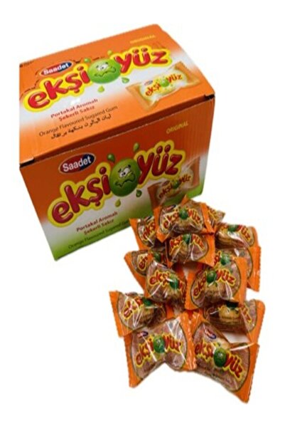 SAADET EKŞİYÜZ PORTAKAL AROMALI SAKIZ (1 Paket 100 Adet)