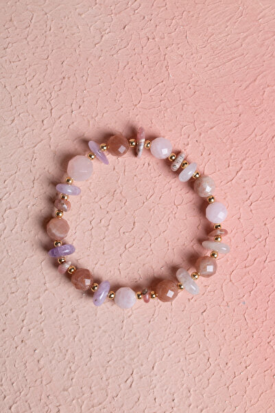 OSMANLI DOĞAL TAŞ Certified Rhodochrosite, Sunstone, Amethyst, Pink Quartz Na...