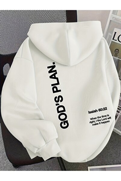 Deocept Unisex God's Plan Printed Hooded Kangaroo Pocket Comfortable Fit Over...