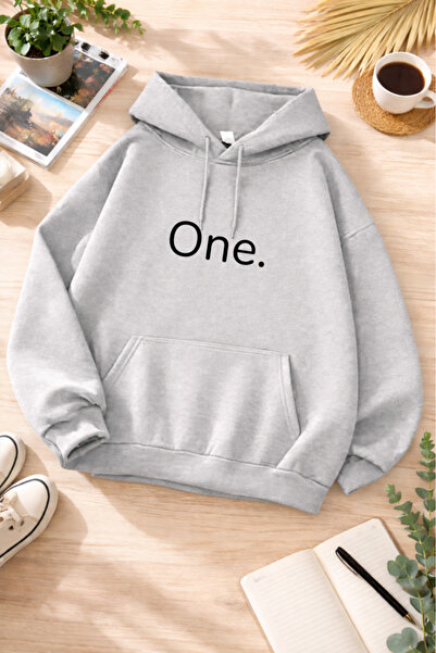 Pink Sky سويت شيرت للجنسين مطبوع بغطاء رأس |   قصة فضفاضة ، قطن، مريح للاستخد...