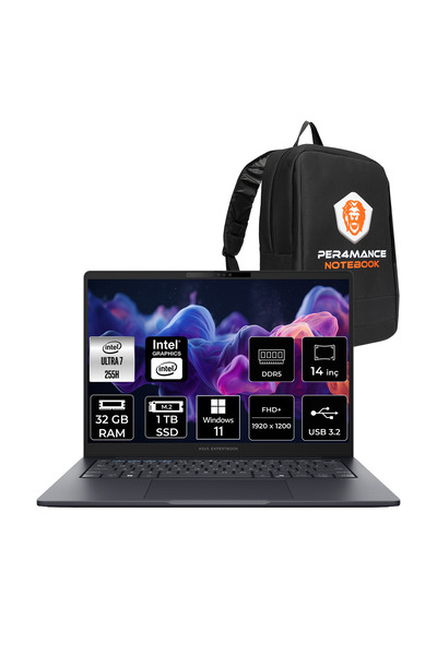 ASUS ExpertBook B5 Ultra 7 255H 32GB 1TB SSD 14" FHD+ W11P Dizüstü Bilgisayar...