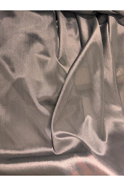 VANESSA PERDE Parlak Gri 1x3 Sık Pileli Sezon Sonu Tül Perde