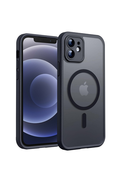 Techsuit Husa iPhone 12 PureFrost MagSafe, negru frost