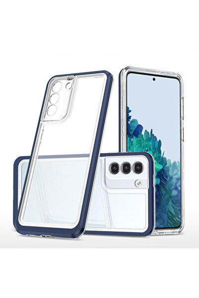 OEM Samsung Galaxy S23 Compatible 3-in-1 Clear Blue Protective Case