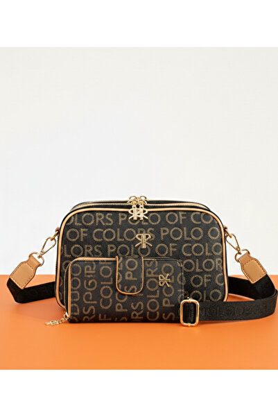 H&D COLLECTİON Кава Camel Embroidery Тримісна жіноча сумка через плече розмір...