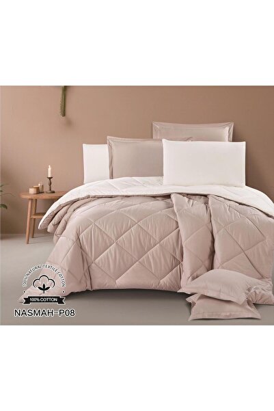 Red Rose مفرش نفر ونفر ونص ساده مصنوع من القطن 100% لراحة في النوم 230×170