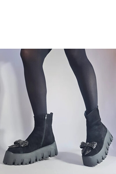 GARKONY Women's Boots Natural Leather Black Jimmy