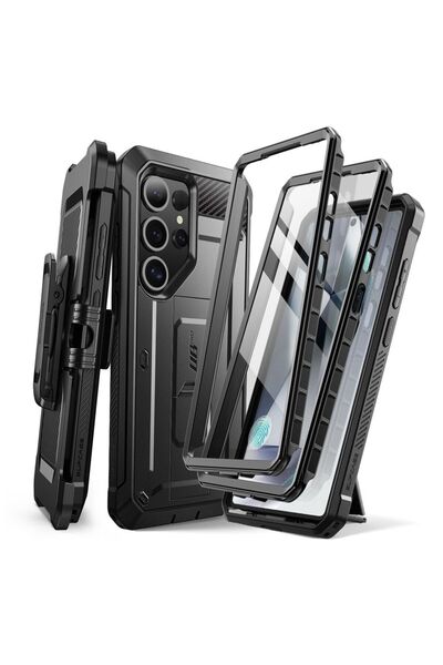 Supcase Carcasă UB Pro pentru Galaxy S25 Ultra cu protecție pentru ecran, neagră