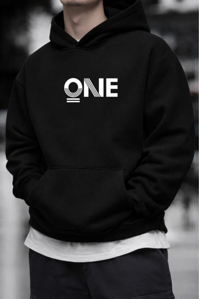 Pink Sky Unisex Printed Hooded Sweatshirt |   Oversized , Cotton, Daily Comfo...