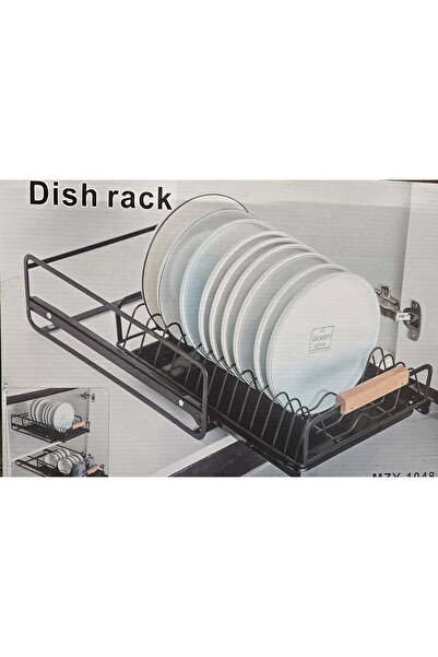 OEM EcoRack dish drainer, sliding system, tray and cutlery holder, black, siz...