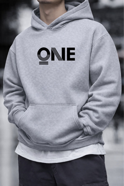 Pink Sky Unisex Printed Hooded Sweatshirt |   Oversized , Cotton, Daily Comfo...