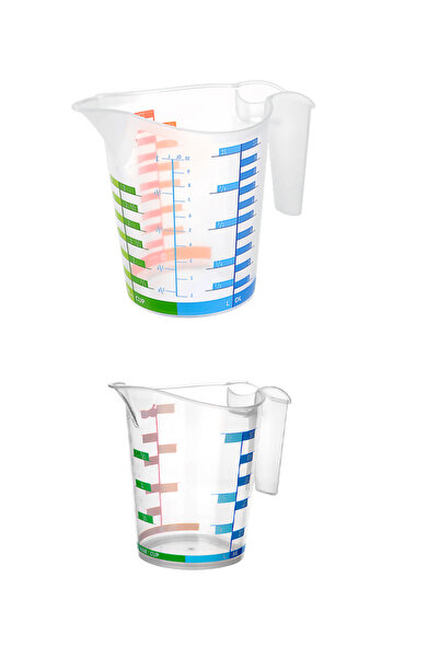 Generic Brand Measuring Cup Graduated Colorful 1000 ml + 500 ml Set
